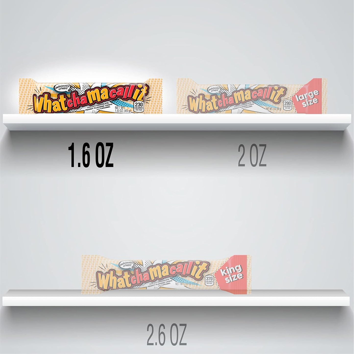 WHATCHAMACALLIT Chocolate Caramel Peanut Crisps Candy Bars, 1.6 Oz, 36 Ct 