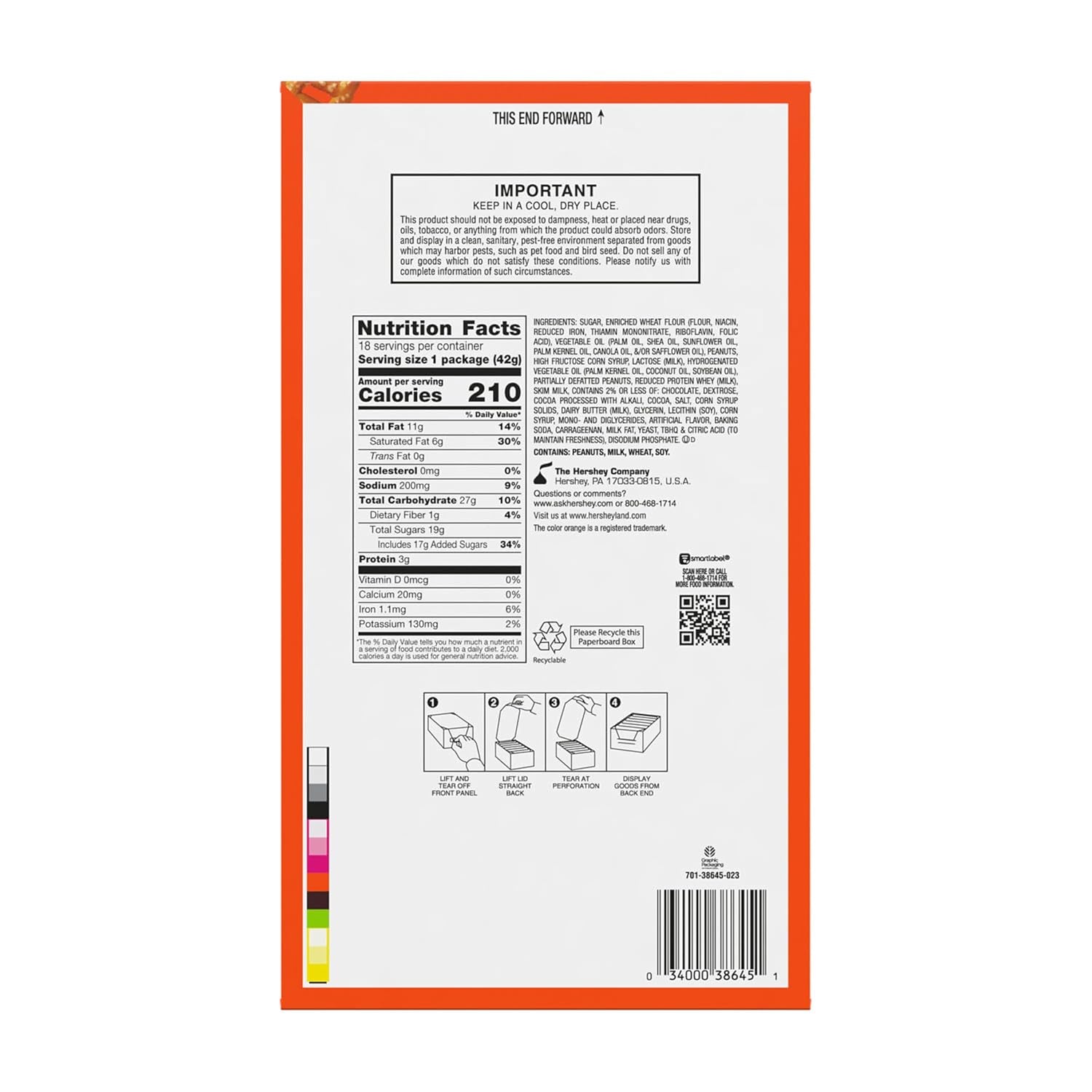 REESE'S TAKE 5 Pretzel, Peanut Butter & Chocolate Candy Bars, 18 Ct