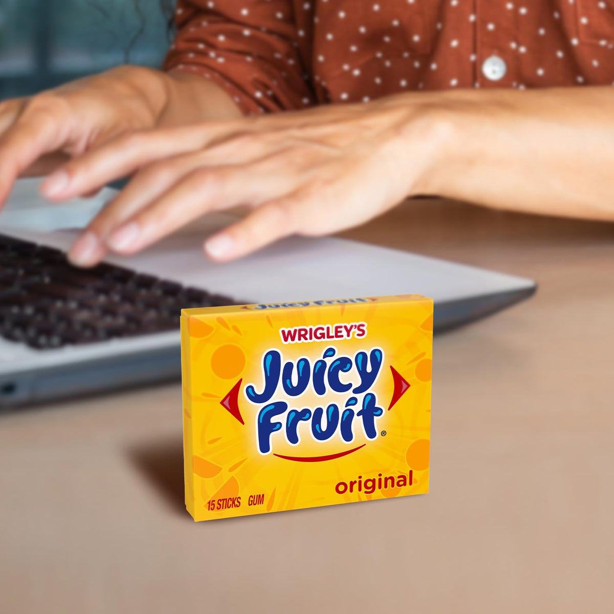 JUICY FRUIT Original Chewing Gum Bulk Candy Individually Wrapped 45 Ct 3 Pk