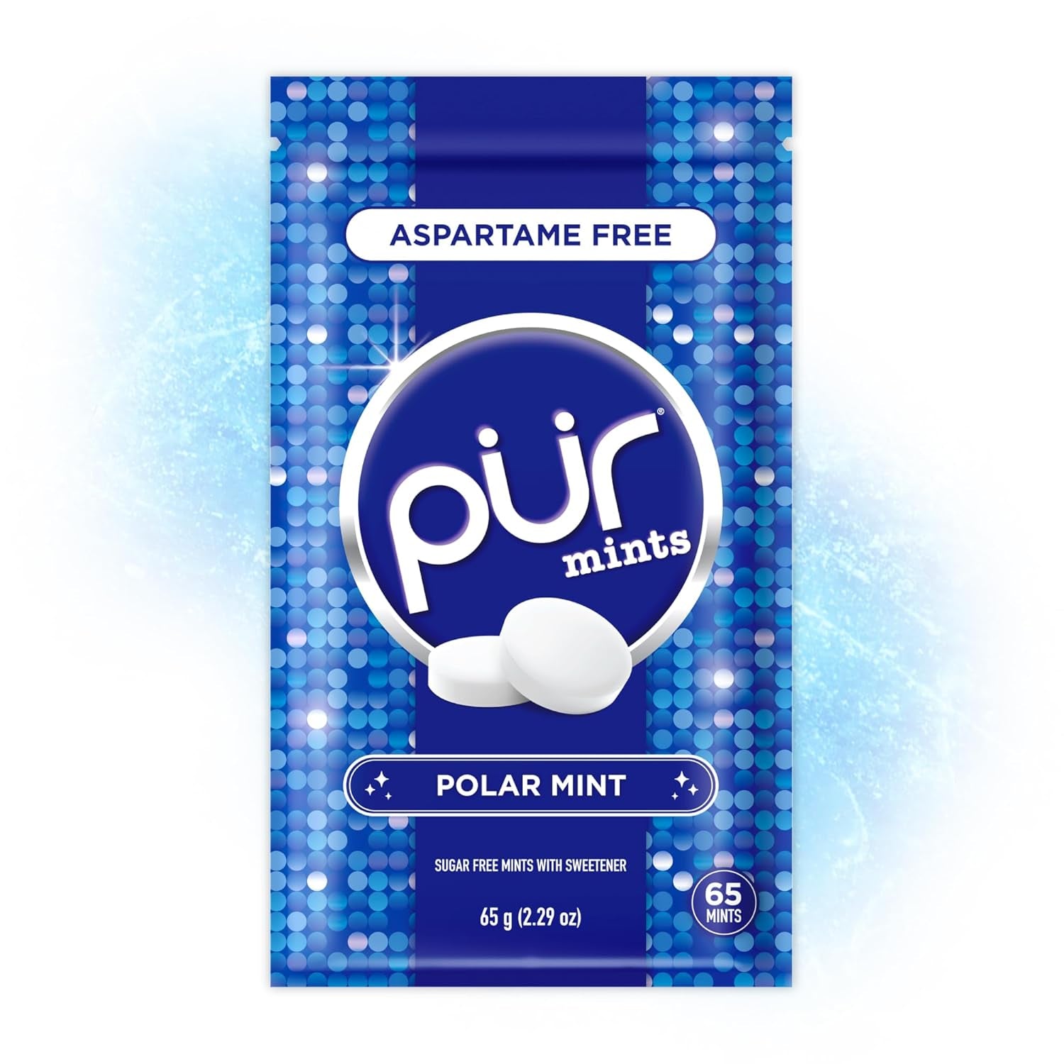 PUR Mints, Polar Mint, Xylitol Mints, No Artificial Flavor, 65 Count 