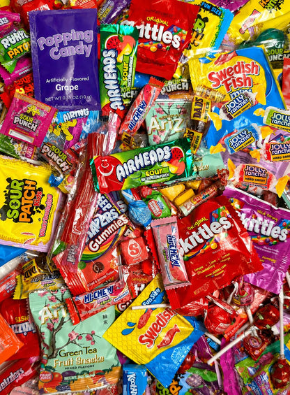 Candy Variety Pack - Assorted Candy Party Mix - 4 LB Bag - Sweets Assortment - Bulk Individually Wrapped - Pinata Candies - Mixed Candies - Queen Jax - Deluxe Mix - July 4Th