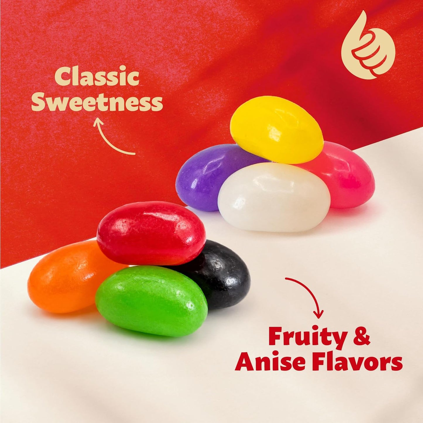 Jelly Beans, Chewy Candy, Assorted Flavors, 2 Lb Bag | Lemon, Lime, Cherry, Orange, Strawberry, Pineapple, Grape, Licorice