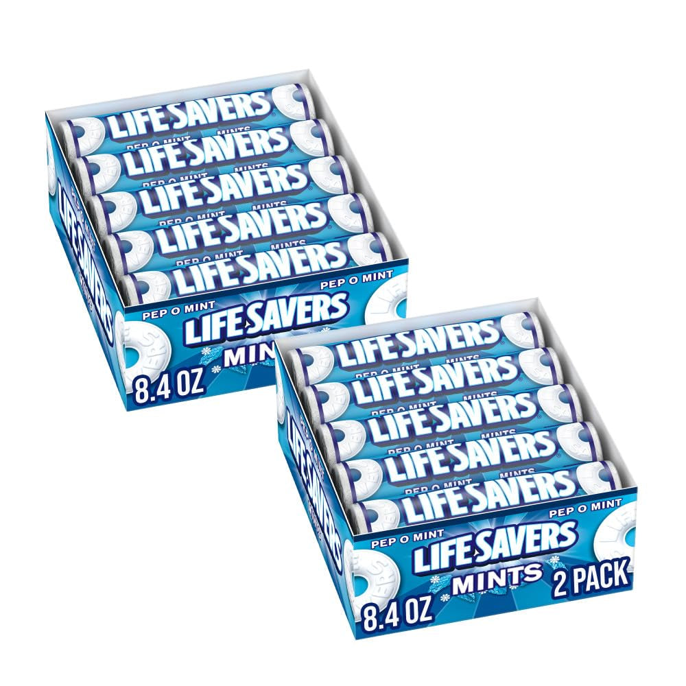 LIFE SAVERS Pep-O-Mint, Bulk Mints, Peppermint Hard Candy, (20 Ct)