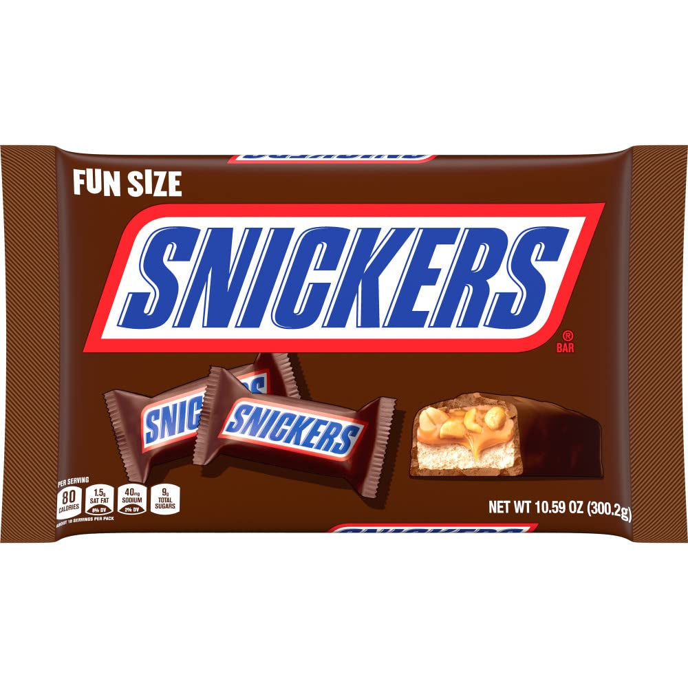 SNICKERS Original Chocolate Candy Bars Fun Size Snacks 10.59 Oz Bag 