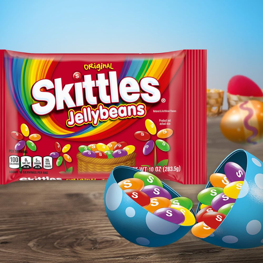 Skittles, Original Flavor Jellybeans Easter Seasonal Candy, 10 Oz