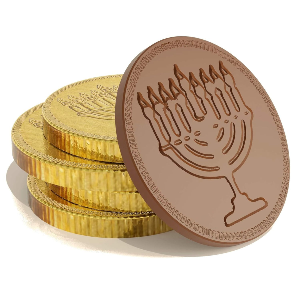 Chocolate Coins, Nut-Free, Made with Premium Belgian Milk Chocolate, Kosher Dairy Chanukah Gelt, Half-Pound