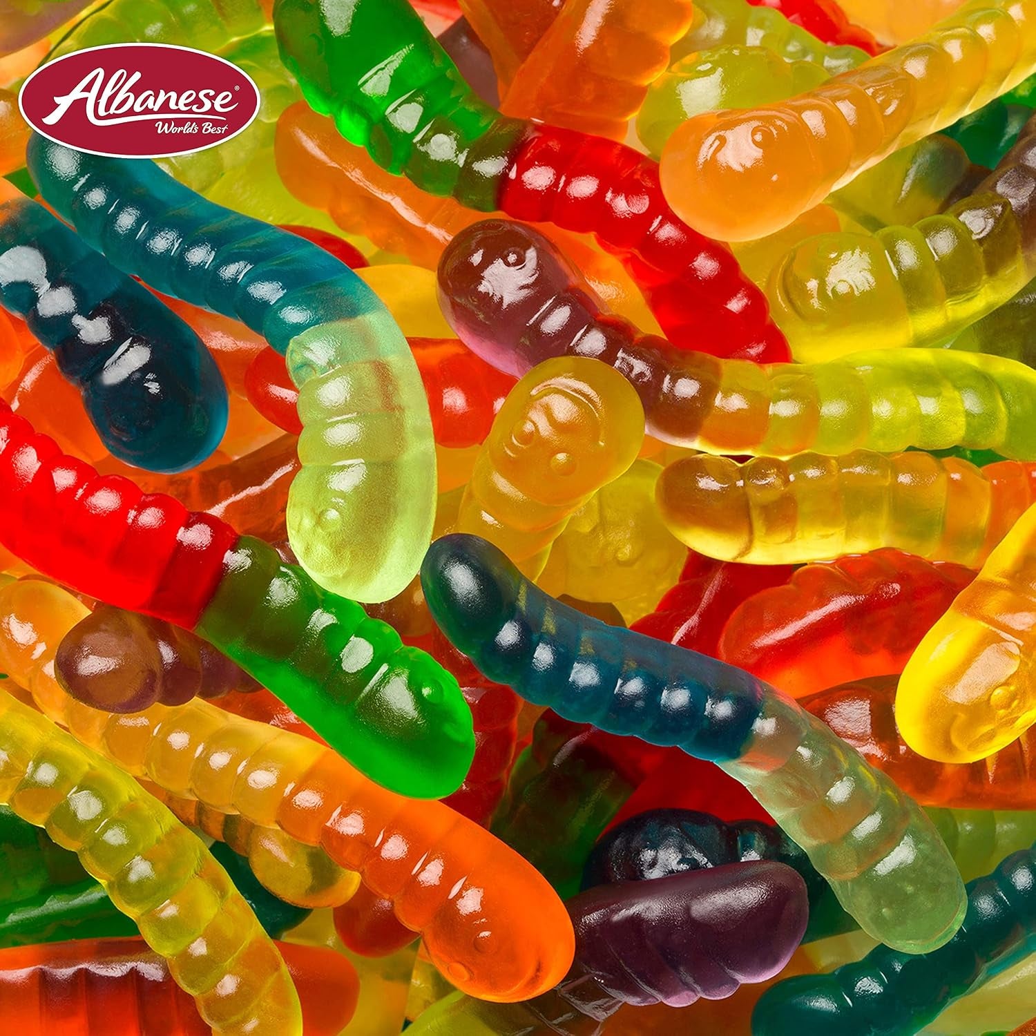 Albanese World's Best 12 Flavor Mini Gummi Worms | 36Oz Bag of Gummy Candy