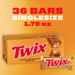 Twix Bulk Chocolate Candy Individually Wrapped - Full Size, Caramel Chocolate Cookie Candy Bars, 36 Ct Box