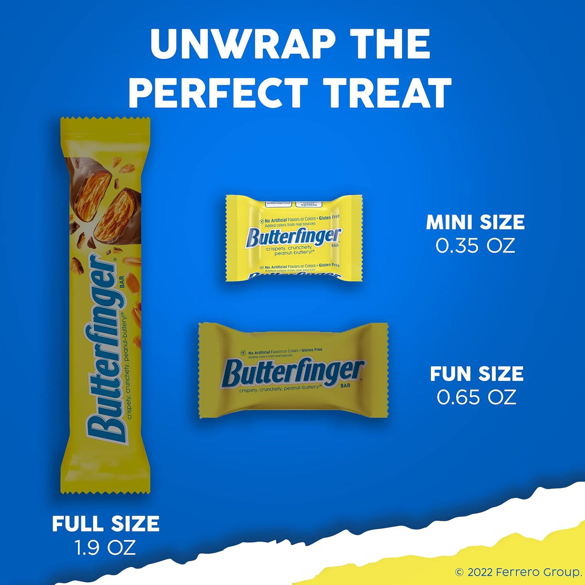 Butterfinger Minis Candy Bars Individually Wrapped, 8 Bags, 9.8 Oz Each