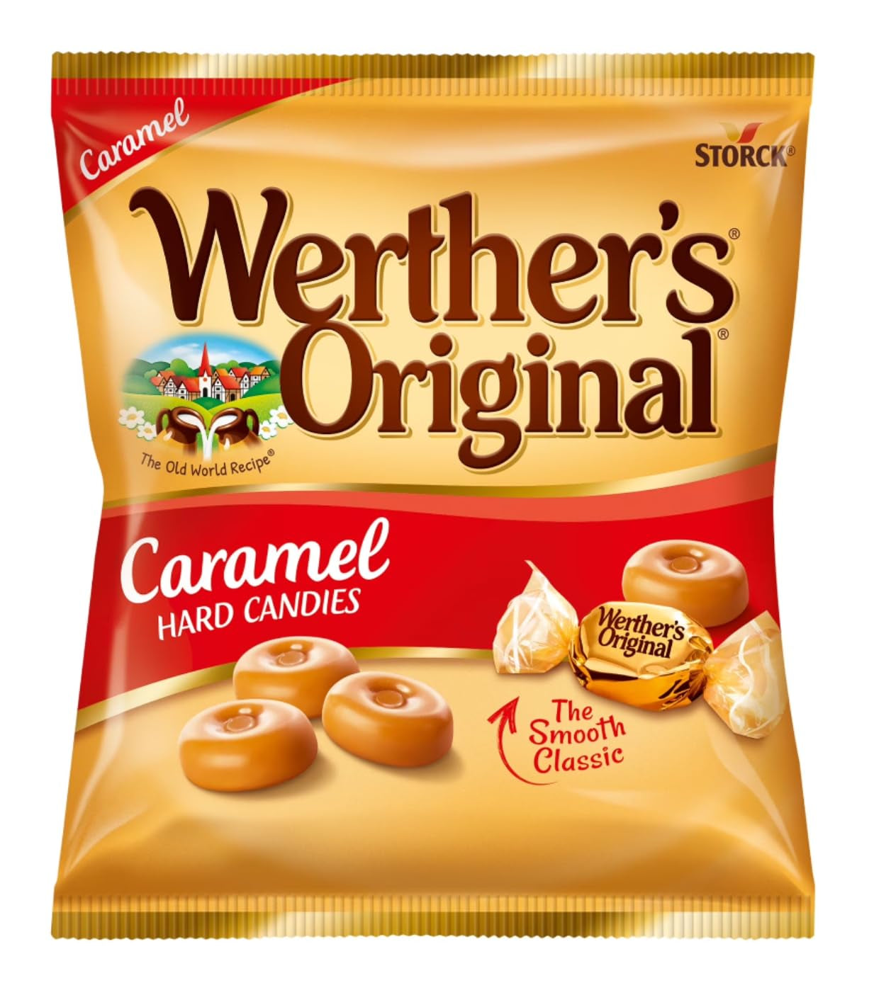 Werther's Original Caramel Hard Candies - Pack of 4 - 2.65 oz Bags