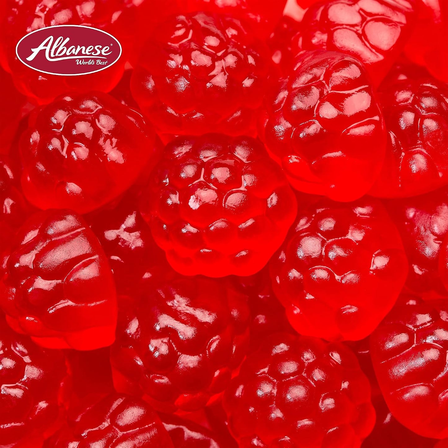 Albanese Candy, Berry Red Gummi Raspberries, 5-Pound Bag 