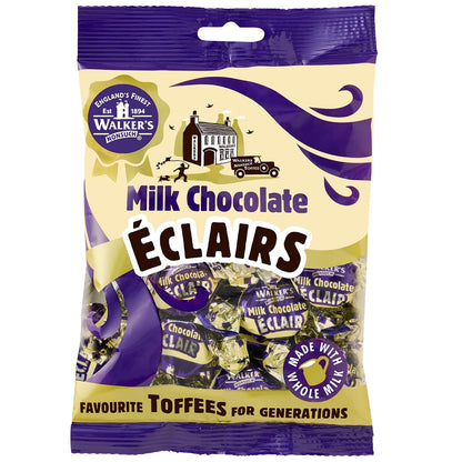 Walkers Nonsuch Milk Chocolate Eclairs 5.29 Oz (150G) - Traditional British Chewy Butter Toffee Candy