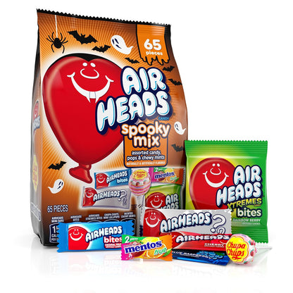 Airheads, Mentos, Chupa Chups Halloween Spooky Candy Mix, 65 Count Bag
