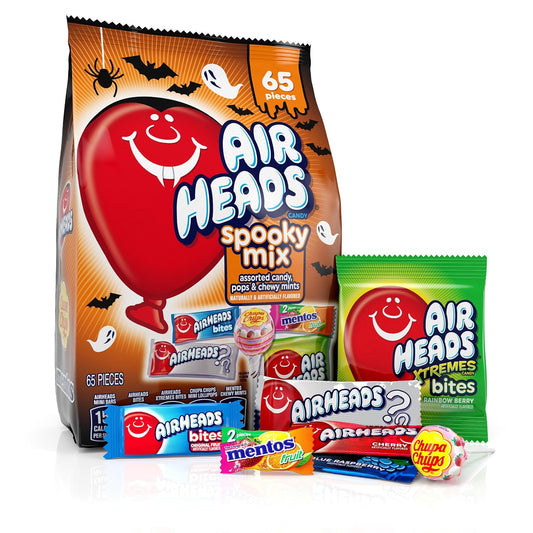Airheads, Mentos, Chupa Chups Halloween Spooky Candy Mix, 65 Count Bag