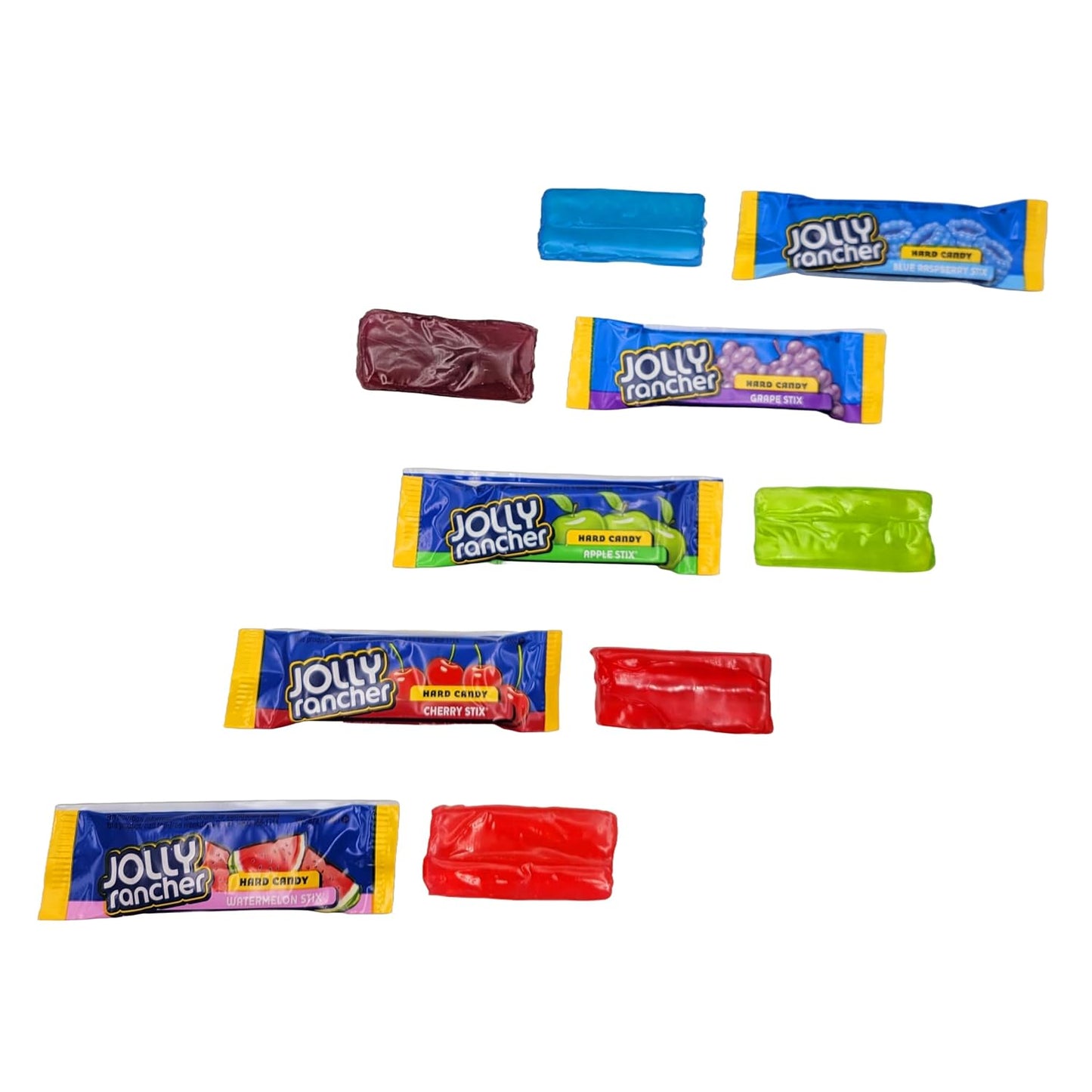 Jollyrancher Stix Hard Candy 50 Pieces - Jolly Ranchers Candy Sticks Bulk Candy Individually Wrapped