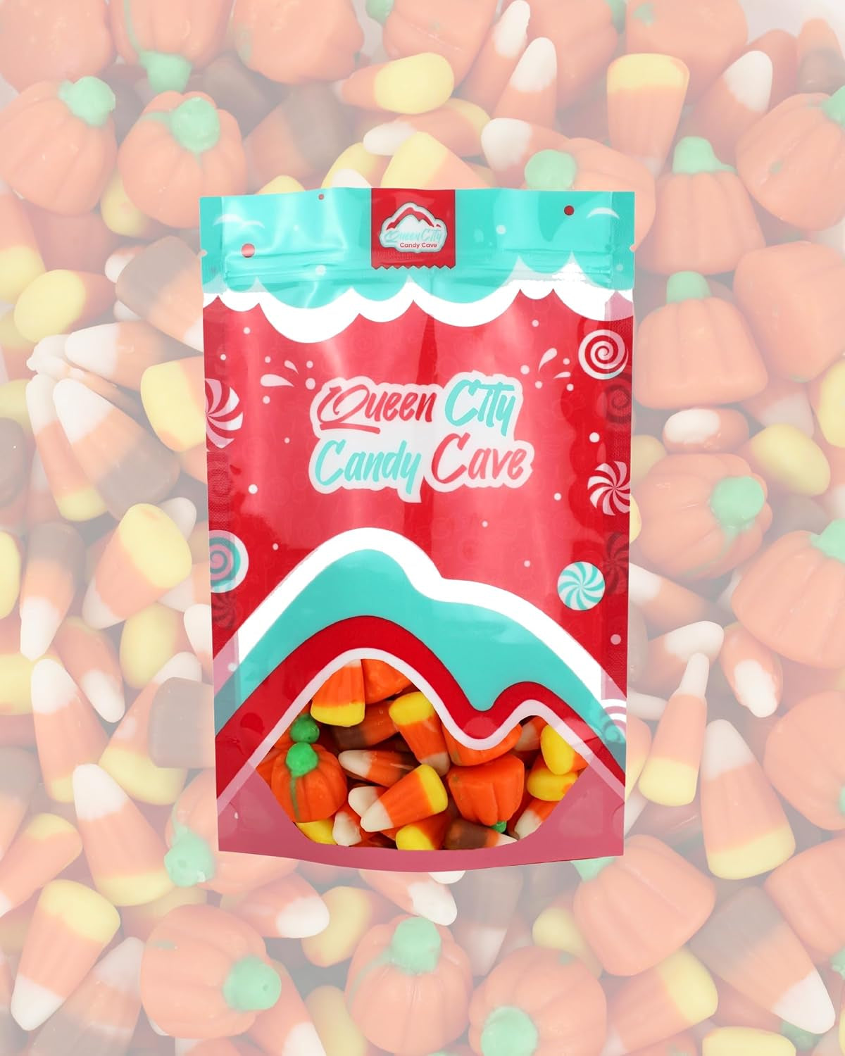 Autumn Mix Candy Corn with Pumpkins, Bulk Mellowcreme, 1 Lb