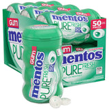 Mentos Pure Fresh Sugar Free Gum, Spearmint, 50 Piece Bottle (6 Pack)