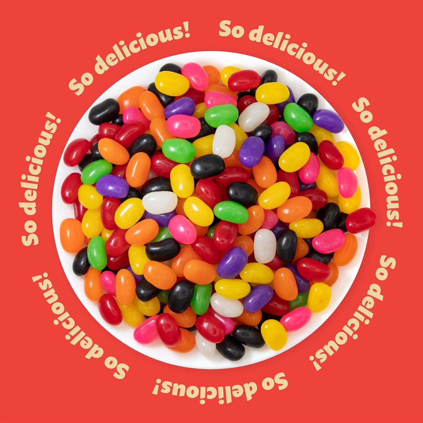Jelly Beans, Chewy Candy, Assorted Flavors, 2 Lb Bag | Lemon, Lime, Cherry, Orange, Strawberry, Pineapple, Grape, Licorice