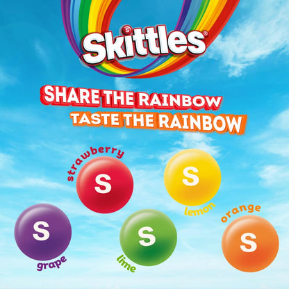 SKITTLES Summer Candy Sharing Size Bag, Chewy Fruit Bulk Candy for Movies, Traveling, Parties, and More 15.6 Oz
