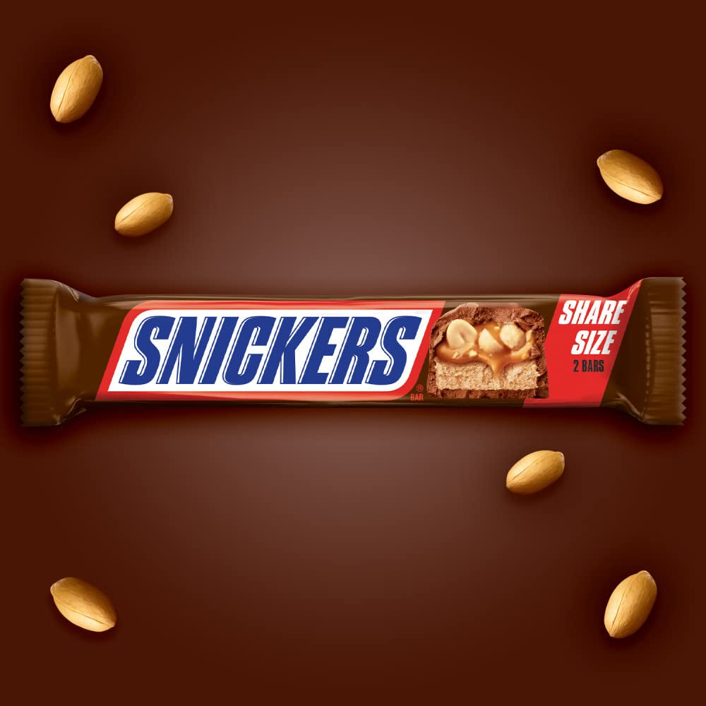 SNICKERS Original Milk Chocolate Candy Bar Share Size, 3.29 Oz