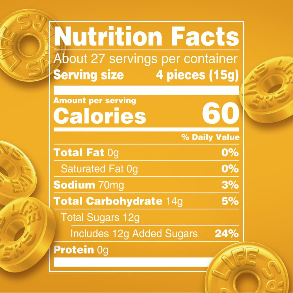 LIFE SAVERS Butter Rum Individually Wrapped Hard Candy, 14.5-Ounce Sharing Size Candy Bag (Pack of 4)
