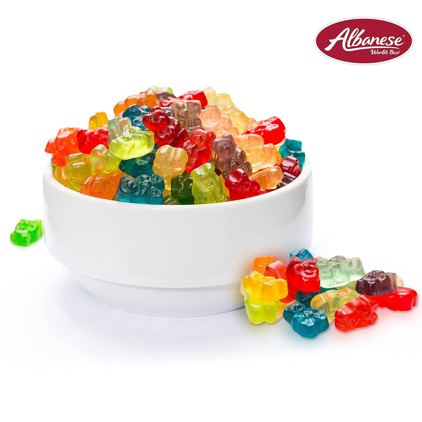 Albanese World's Best 12 Flavor Gummi Bears | 36Oz Bag of Gummy Candy | Cherry, Blue Raspberry, Mango and More