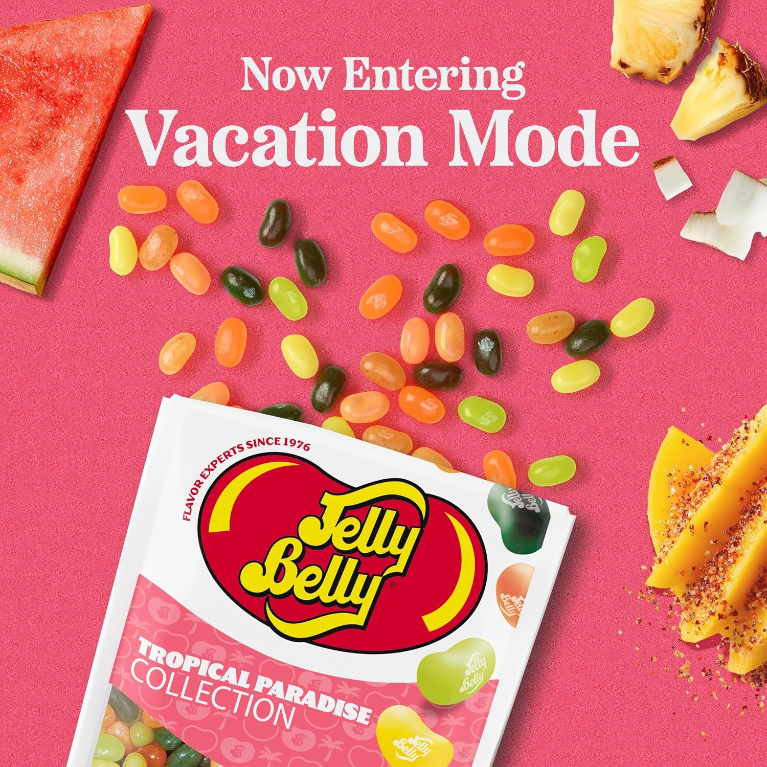 Jelly Belly Tropical Paradise Jelly Bean Collection - 8 Oz Pouch Bag
