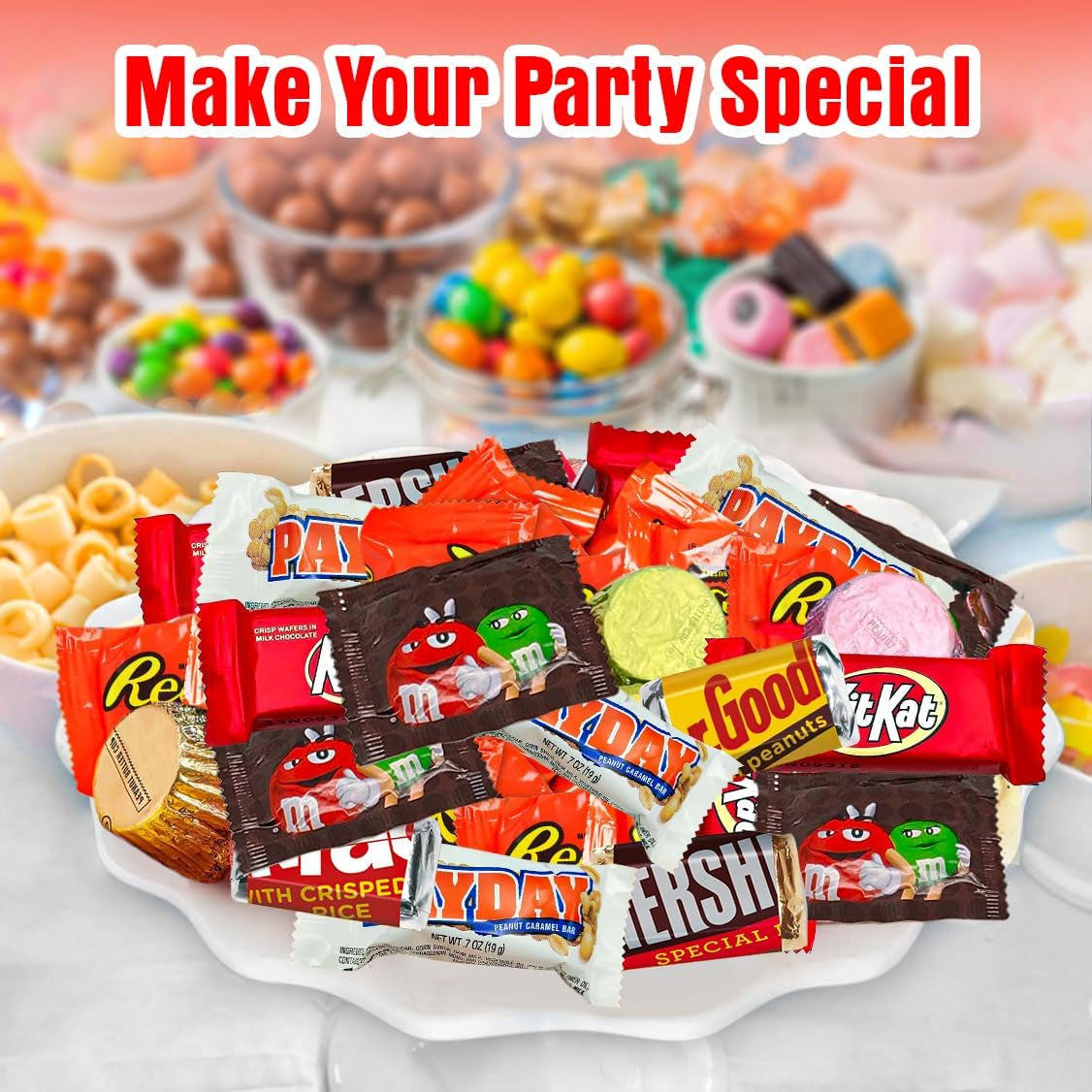 Chocolate Candy Variety Pack 5 Lb, 225 Ct, Fun Size Individually Wrapped | Assorted Milk & Dark Mini Bars for Goodie Bags, Office Snacks, Parties, Gifting, Holidays, Mixed Candy Bowl, Bulk Assortment