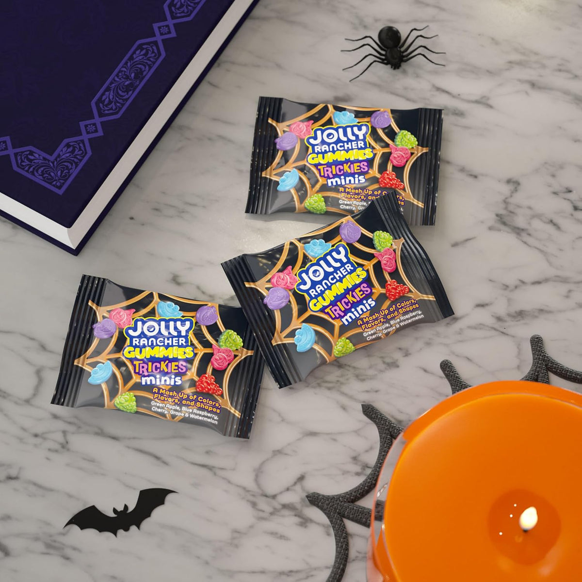Jolly Rancher Trickies Gummy Halloween Candy Minis, Assorted Fruit, 9.2 Oz