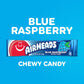 Airheads Full-Size Candy Bars, Taffy Candy Pack, Individually Wrapped Bulk Candy, Blue Raspberry Flavor, 36 Count Box