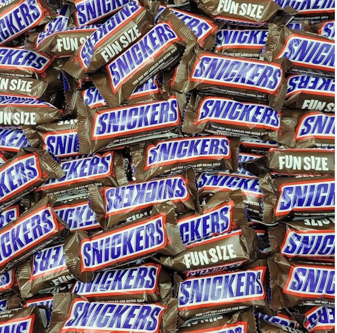 Snickers Fun Size Candy Bars, Individually Wrapped, Bulk Candy of 70 CT 