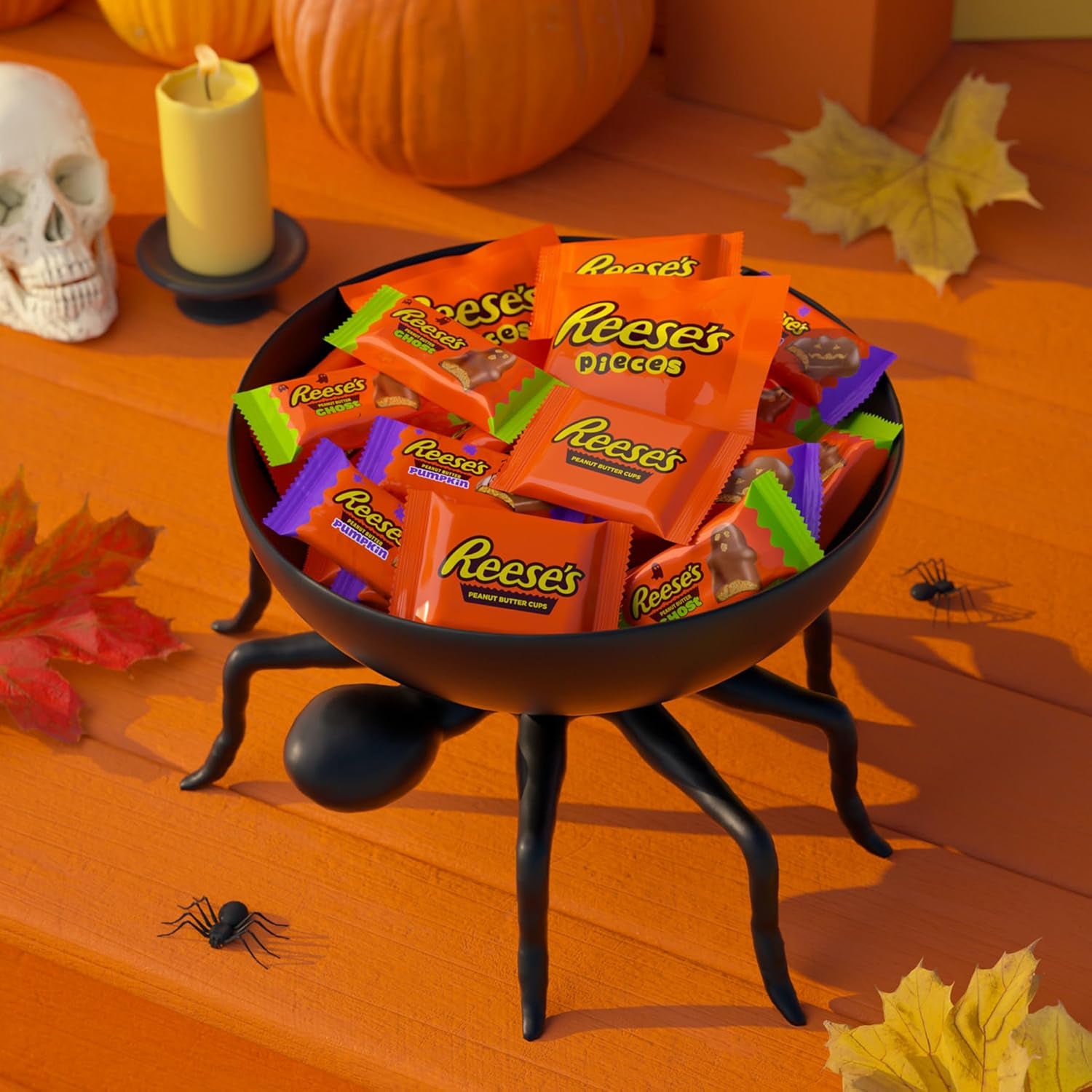 Reese's Assorted Peanut Butter Halloween Candy Bulk Variety Bag, 30.45 Oz