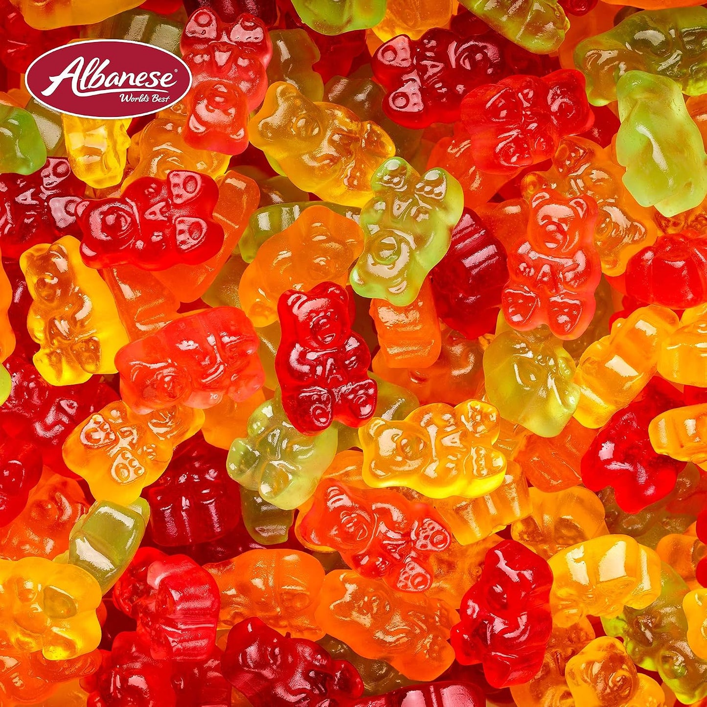 Albanese Candy, Best Natural 5 Flavor Gummi Bears, 5Lbs of Bulk Candy