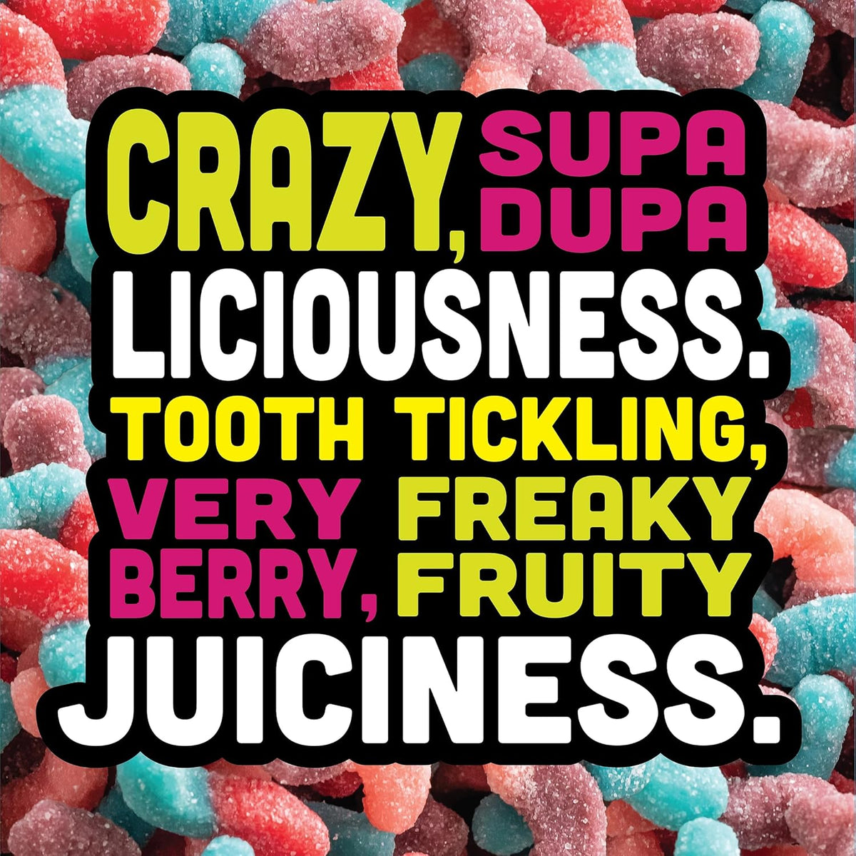 Trolli Sour Brite Crawlers Very Berry Candy, Sweet & Sour Worms, 7.2 Oz