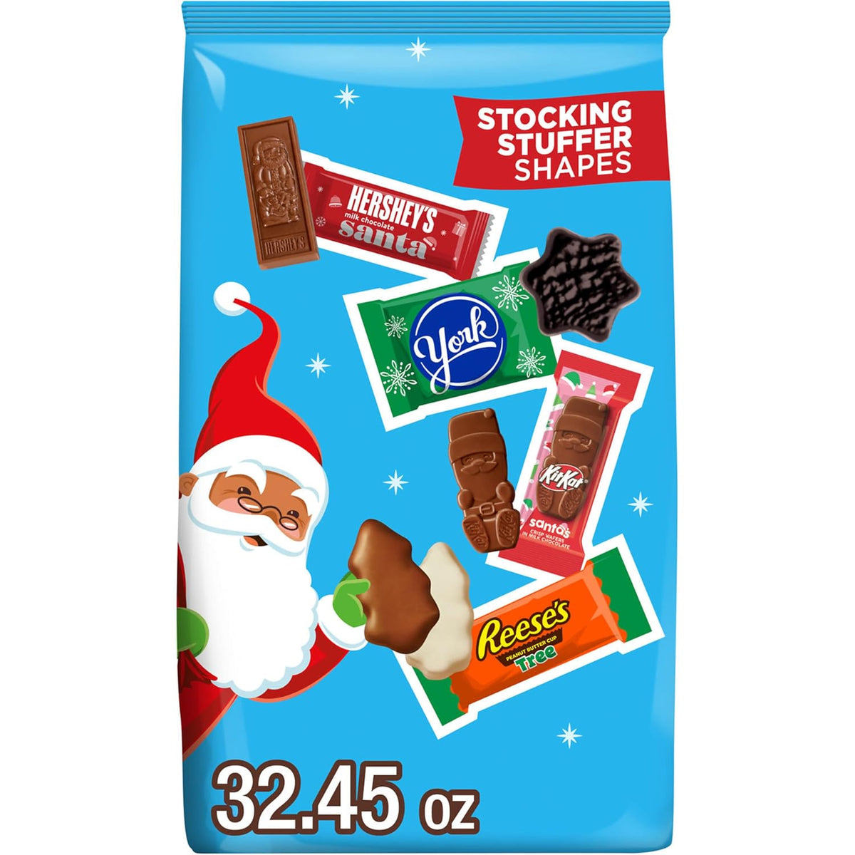 HERSHEY'S, REESE'S, YORK Assorted Chocolate Christmas Candy, 32.45 Oz