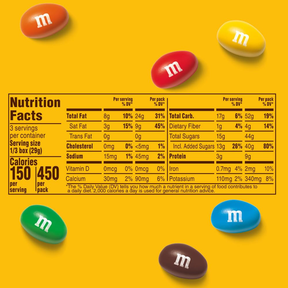 M&M'S Peanut Chocolate Candy Movie Theater Box 3.1 Ounce (Pack of 12)