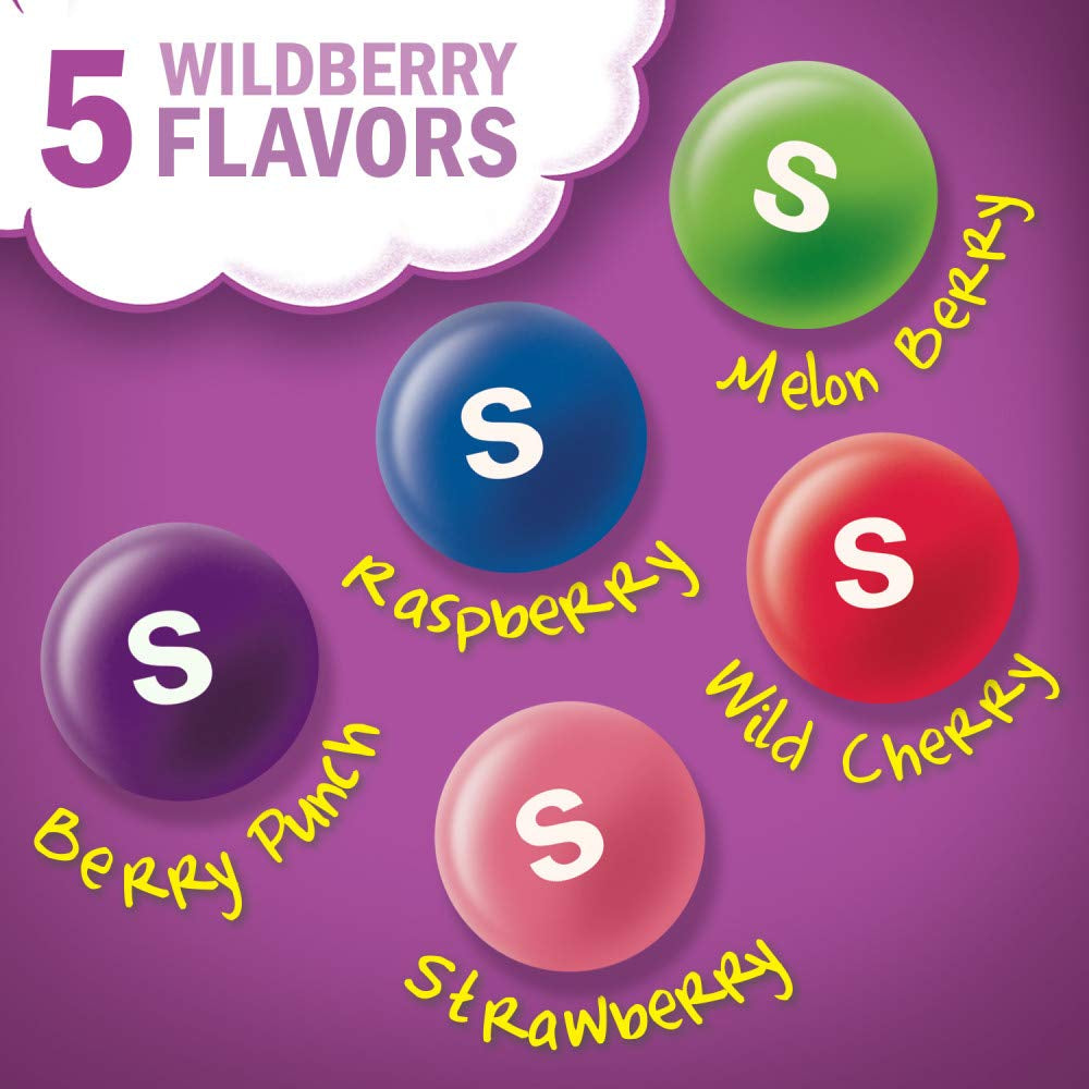 SKITTLES Wild Berry Chewy Candy Share Size Movie Night Party Favor Candy Snack, 15.6 Oz Resealable Bag
