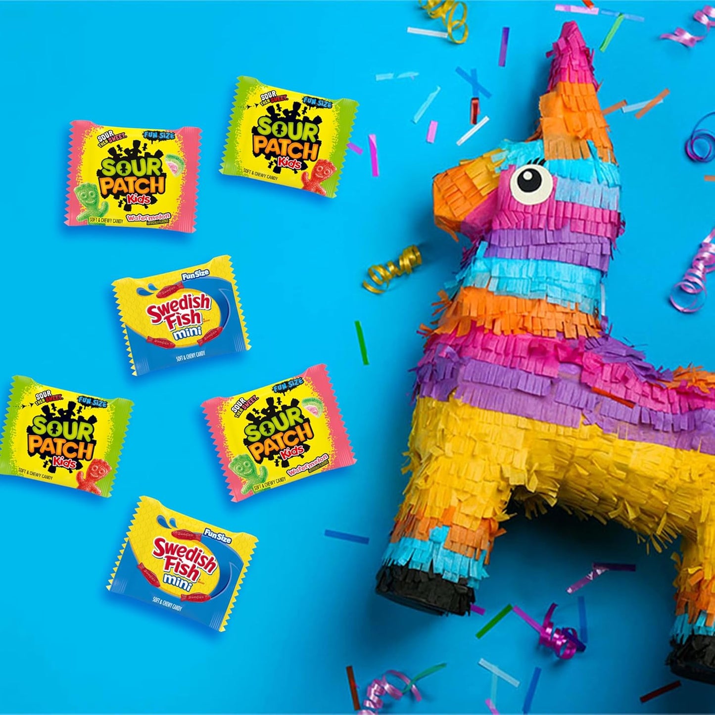 SOUR PATCH KIDS and SWEDISH FISH Mini Soft & Chewy Gummy Candy Variety Pack