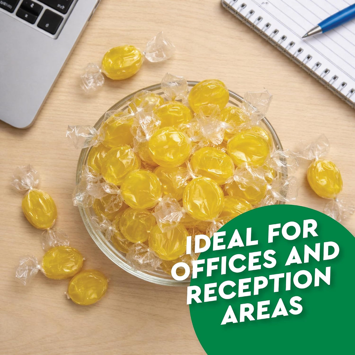 Lemon Drops Hard Candy, Individually Wrapped, Bulk 1Lb, Gluten-Free