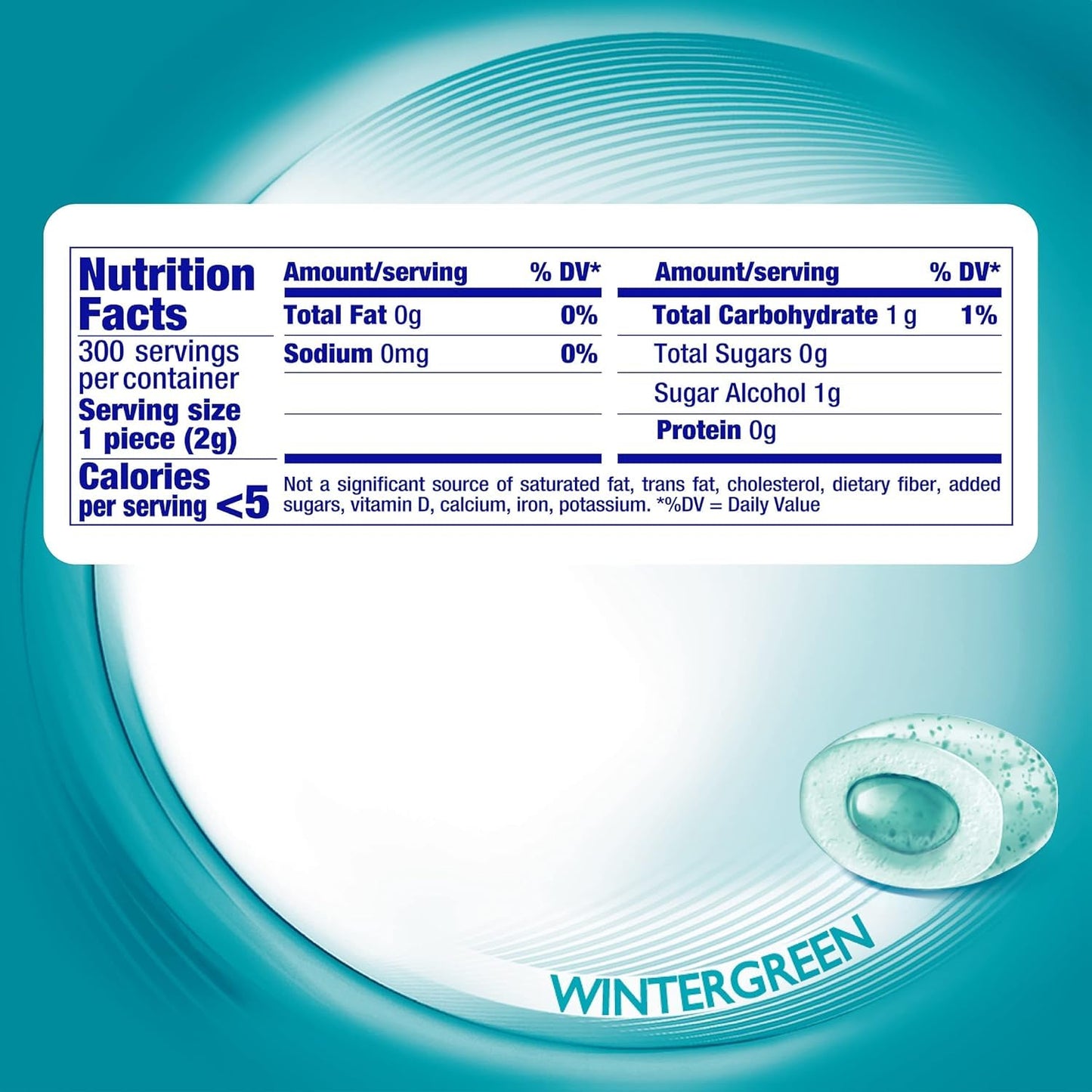Mentos Pure Fresh Sugar-Free Chewing Gum with Xylitol, Wintergreen, Bulk, 50 Count (Pack of 6) 