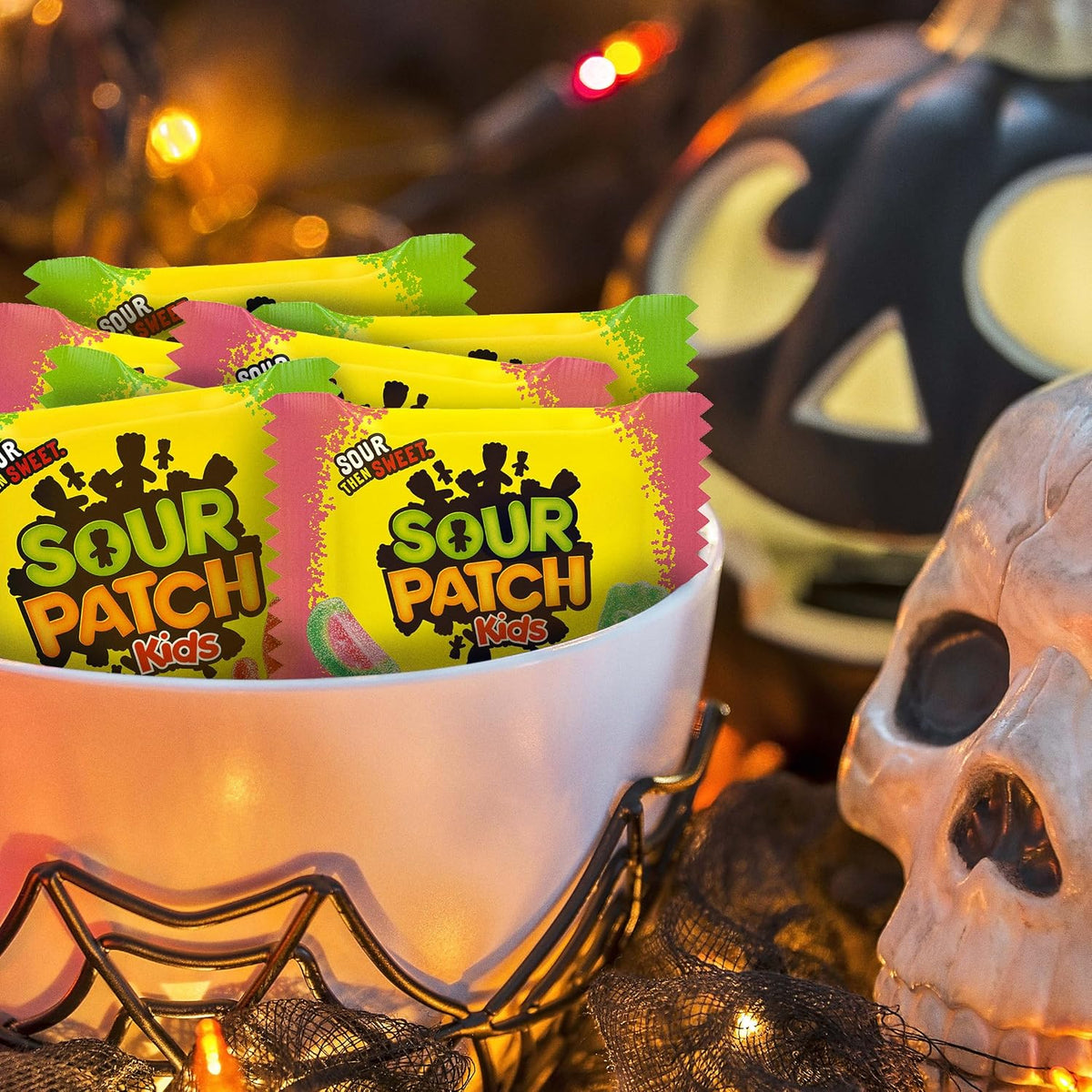 SOUR PATCH KIDS Soft & Chewy Gummy Halloween Candy Variety Pack, 40 Ct