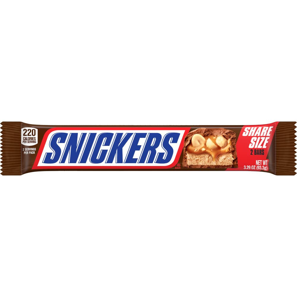 SNICKERS Original Milk Chocolate Candy Bar Share Size, 3.29 Oz