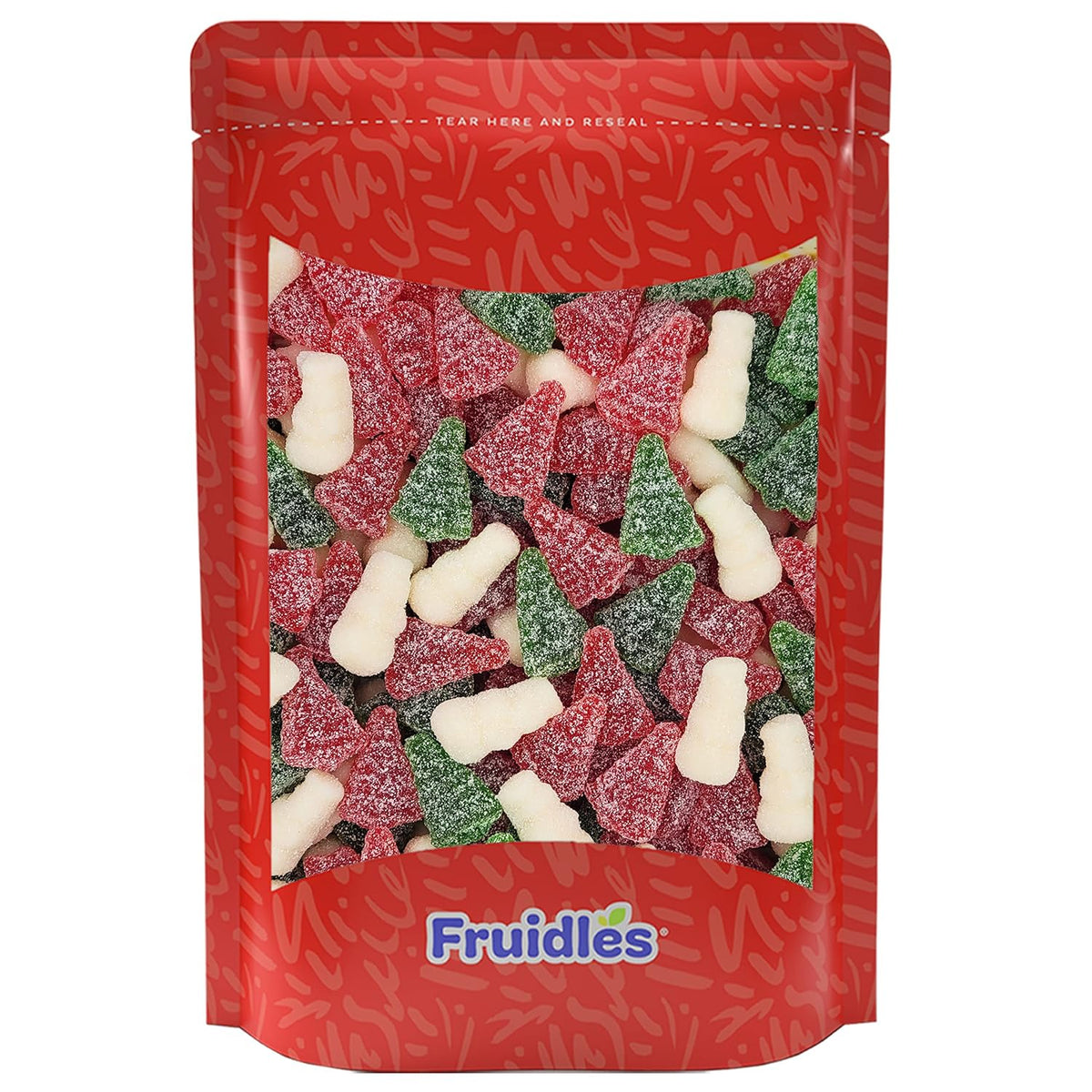 Fruidles Christmas Snowmen & Trees with Snow Gummi Candy, Delicious Gummies, Fun and Festive Holiday Snacking (1 Pound)