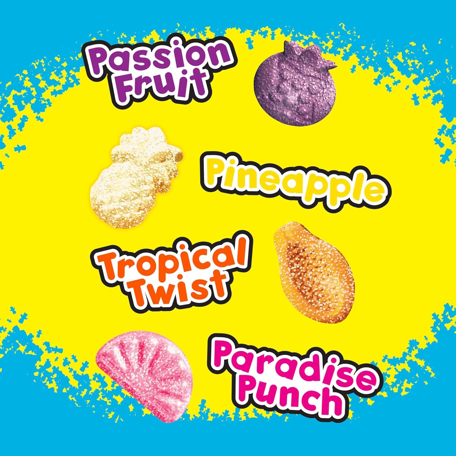 SOUR PATCH KIDS Fruits Tropical Mix Soft & Chewy Gummy Candy, 11.11 Oz
