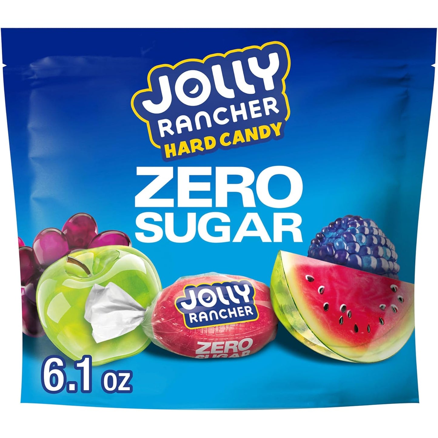 JOLLY RANCHER Zero Sugar Assorted Fruit Flavored Hard Candy Bag, 6.1 Oz