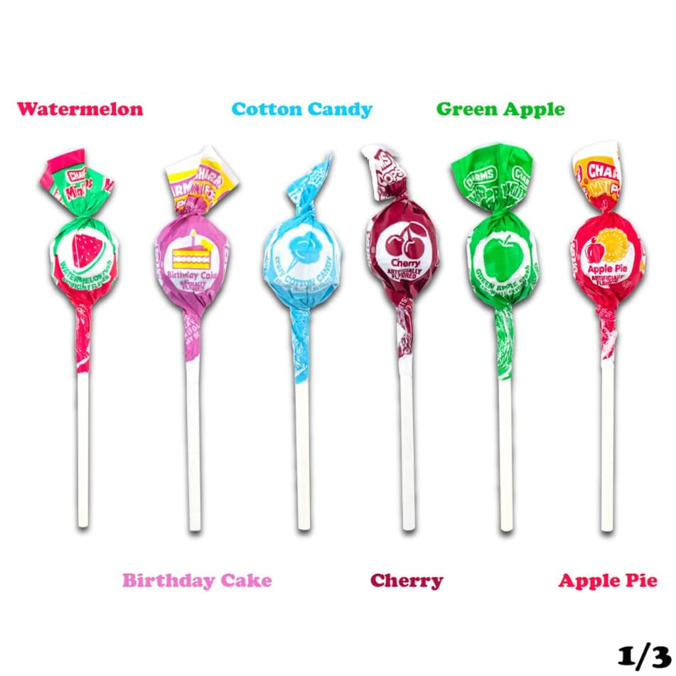 Charms Mini Pops Lollipops, Assorted Flavors, 400 Count (Pack of 1)