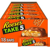 REESE'S TAKE 5 Pretzel, Peanut Butter & Chocolate Candy Bars, 18 Ct