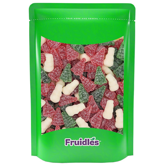 Fruidles Christmas Snowmen & Trees with Snow Gummi Candy, Delicious Gummies, Fun and Festive Holiday Snacking (1 Pound)