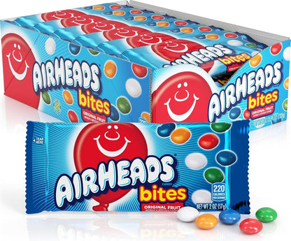 Airheads Candy Bites, Assorted Fruit Flavors, 2 Ounces (18-Pack) 