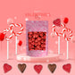 Half Pound Fruidles Valentine's Day Milk Chocolate Hearts, Red Individually Wrapped Foils